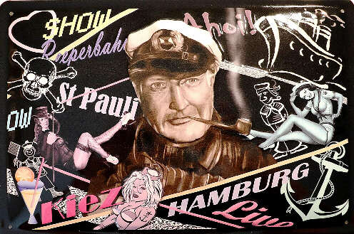 Hans Albers auf St. Pauli (Blechschild)