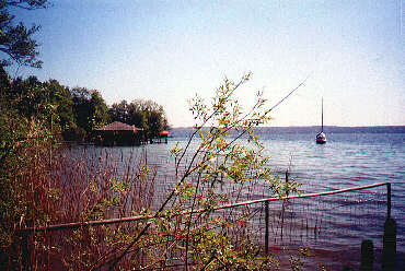 Blick vom Ebersweg auf den Starnberger See (Mai 2001)