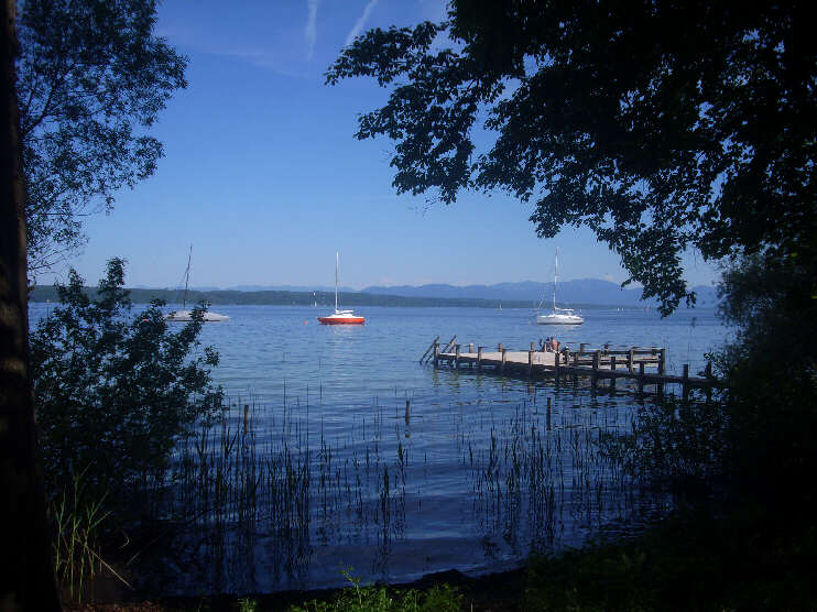 Blick vom Ebersweg auf den Starnberger See (Mai 2017)