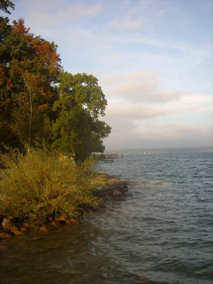 Abendlicher Blick vom Thomaplatz auf den See (September 2014)